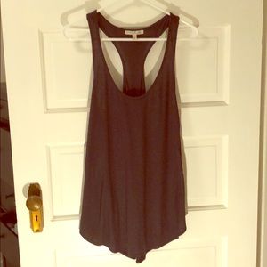Gray tank top with side slits